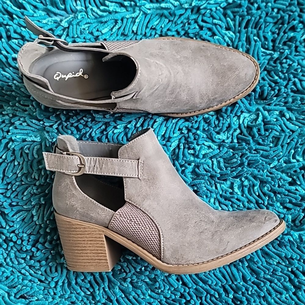 Qupid Faux Suede Riding Style Boots